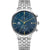 Danish Design Herrenuhr mit blauem Zifferblatt, Chronograph und Datumsanzeige, Stahlband