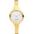 Danish Design Damenarmbanduhr mit goldenem Edelstahlband, weißem Zifferblatt und Zeigern