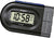 Casio digital väckarklocka med LCD-display och snooze/alarmknappar, svart