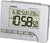 Casio digital väckarklocka i plast, silverfärgad, med stor display och temperaturvisning