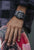 Casio G-Shock herrklocka på handleden med svart boett och digital display