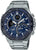 Casio Edifice herrur med mörkblå urtavla, tachymeter och armband i rostfritt stål