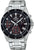 Casio EDIFICE herrklocka med svart urtavla och rostfritt stålarmband, kronograf