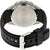 Armbandsur för herrar, baksida med boettlock i silver och svart armband