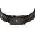 Herrklockarmband med svart spänne och ET-logotyp, länkarmband