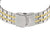 Armbandsur för herrar med silverarmband och guldstrimmor, viklås