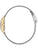 Armbanduhr mit Edelstahl-Mesharmband, Seitenansicht des schmalen Gehäuses