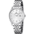 Festina Damenuhr mit weißem Zifferblatt und silbernem Metallarmband, Mineralglas
