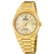 Festina Herrenuhr mit goldenem Metallarmband, rundem Zifferblatt mit römischen Ziffern