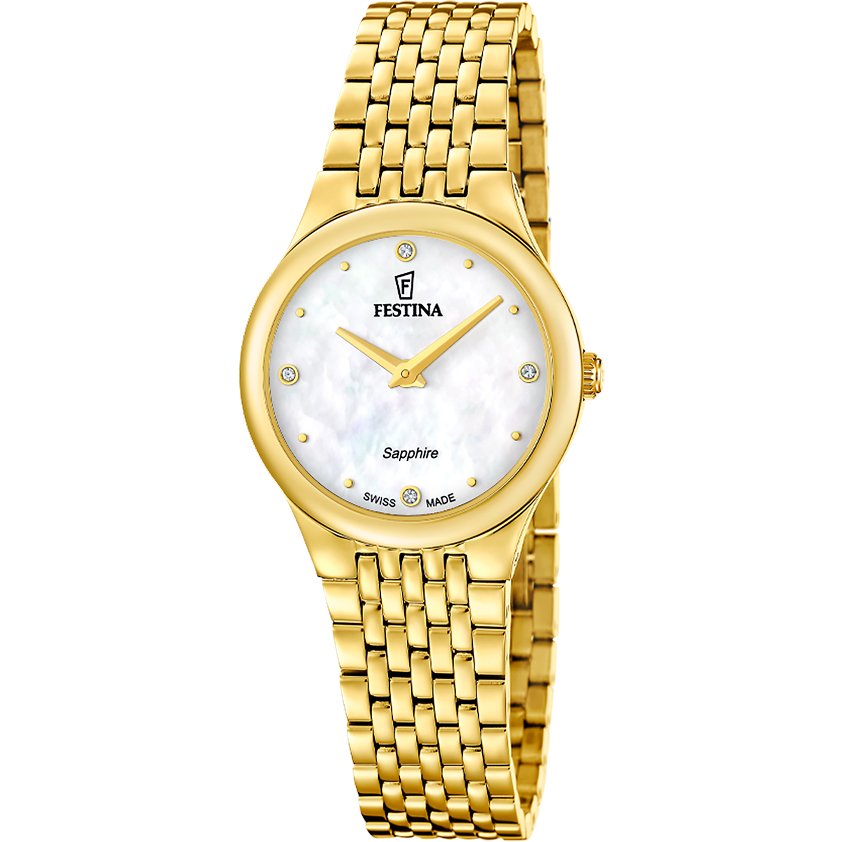 Festina Swiss Made Grace F20098/1 Damenuhr • Saphirglas • Edelstahlarmband