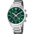 Festina Herren-Chronograph-Armbanduhr mit grünem Zifferblatt und Edelstahlarmband