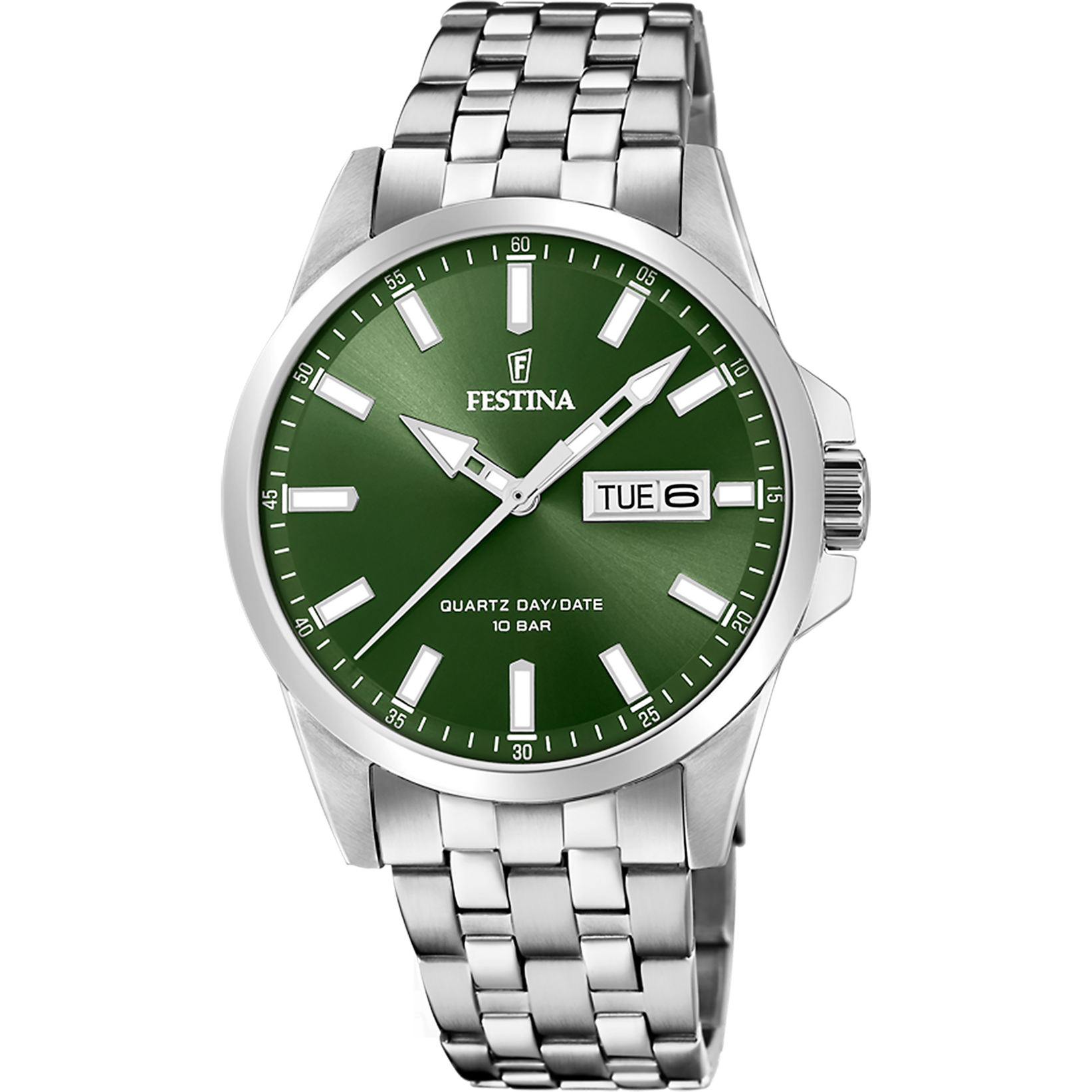 Festina Classics F20357/5 Herrenuhr Grün • Mineralglas • Quarzwerk MIYOTA