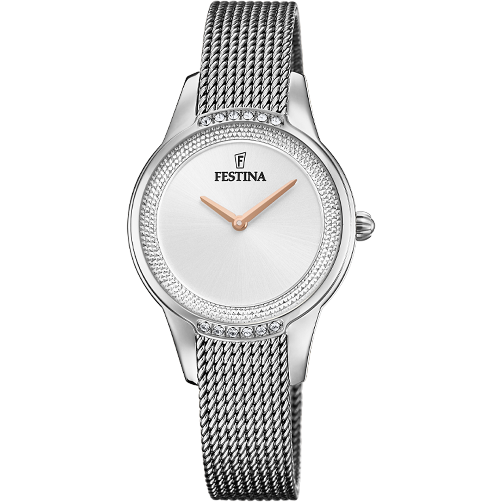 Festina Mademoiselle F20494/1 Damenuhr Silber • Mineralglas mit Zirkonia • Quarzwerk MIYOTA