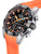 Festina Chrono Bike Herrenuhr, schwarzes Zifferblatt mit orangefarbenen Akzenten und Chronographenziffern