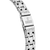 Damklocka med silverfärgat metallarmband och spänne, sidovy