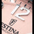 Festina del i rostfritt stål med F-logotyp och gravyr, närbild