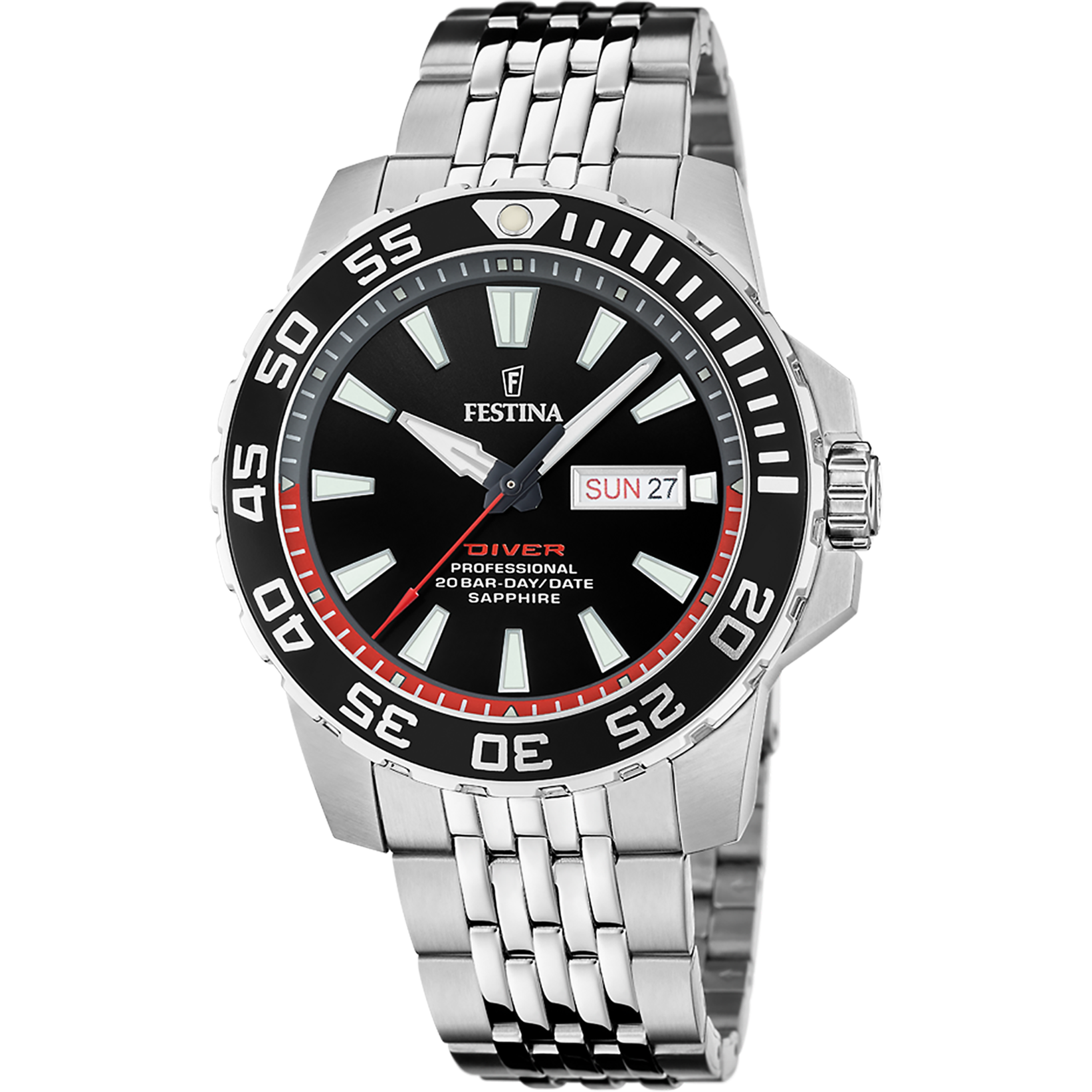 Festina The Originals F20661/3 Herrenuhr • Saphirglas • 20 ATM