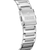 Färgglatt, fyrkantigt, silverfärgat klockfodral med metallarmband och FESTINA-gravering på spännet