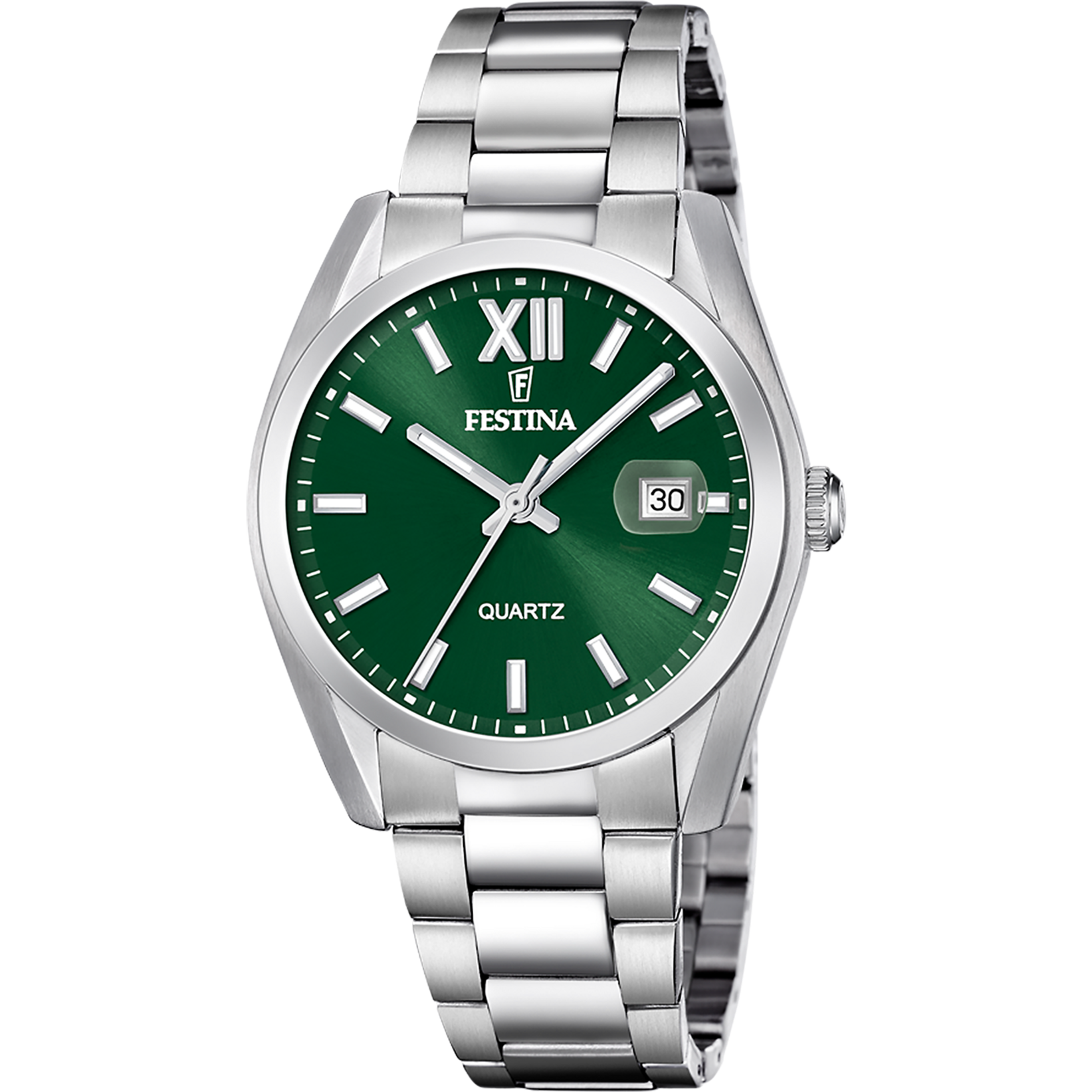 Festina F20707/8 Herrenuhr Quarz • Edelstahlarmband • Grün