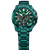 Festina Chrono Bike herrur, runt grönt boett med urtavla och metallarmband