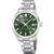 Festina Herrenuhr mit rundem Edelstahlgehäuse, Metallarmband und grünem Zifferblatt