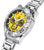 Festina herrur med rostfritt stålboett: gul urtavla, svart bezel, kronografdesign