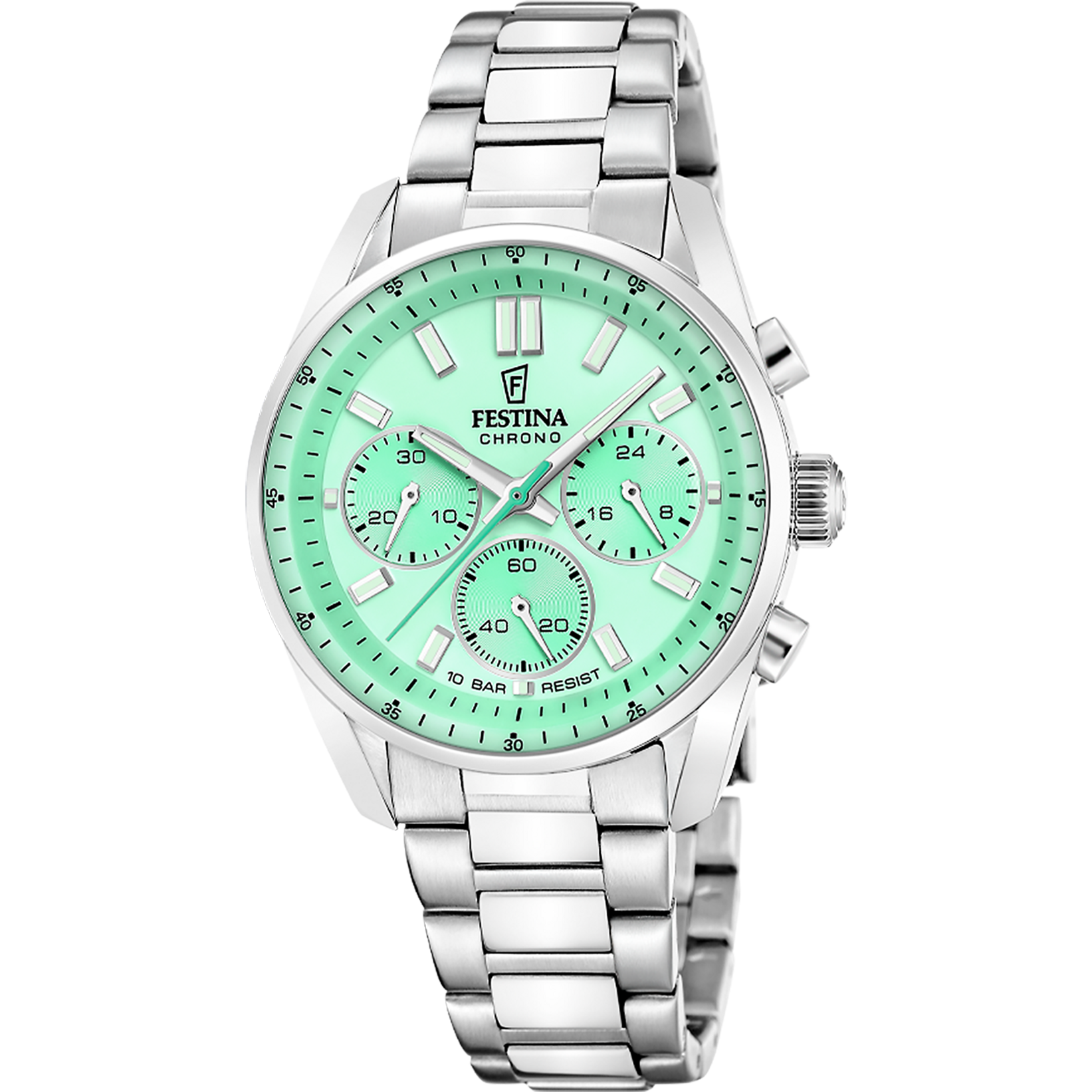 Festina Boyfriend F20753/1 Damenuhr Chronograph Blau • 10 ATM Wasserdichtigkeit • Edelstahlgehäuse