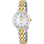 Festina Mademoiselle Damen-Armbanduhr: silber-/goldfarbenes Edelstahlband, weißes Ziffernblatt