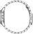 Armbandsur i rostfritt stål med länkar och sidokrona, sedd från sidan