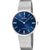 Festina Herrenuhr mit blauem Zifferblatt und Milanaise-Metallarmband, rundem Gehäuse