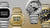 Mehrere G-SHOCK Armbanduhren in Silber und Gold mit schwarzen Zifferblättern.