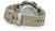 Casio G-Shock herrklocka från sidan, beige armband med metallänkar och spänne