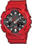 Casio G-Shock herrklocka med rött skyddshölje, svart urtavla och analoga småtavlor