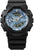 Casio G-Shock herrklocka med svart boett och blå urtavla, subdials