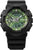 Casio G-Shock herrklocka med svart armband och grön urtavla, digital display.