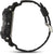 Armbandsur för herrar i profil med svart armband och tryckknappar på boetten