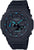 Casio G-Shock herrklocka med svart armband, rund urtavla och blågröna accenter