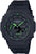 Casio G-Shock herrklocka GA-2100-1A3ER, svart resinarmband, grön digital display