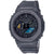 Casio G-SHOCK Armbanduhr: graues Gummiband, dunkelgraues Gehäuse, digitale Anzeige