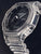 Armbandsur för herrar med transparent boett, svart urtavla och skyddsram