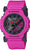 Casio G-Shock herrklocka med rosa silikonarmband och svart urtavla