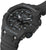 G-SHOCK herrklocka snett: Boett med krona och knappar, svart gummiarmband