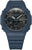 Casio G-Shock herrklocka med blå boett, mörk urtavla och silikonarmband