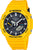 Casio G-Shock herrklocka med gult armband, svart urtavla och Tough Solar-display