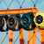 Zegarek męski Casio G-Shock, czarno-turkusowo-żółty, okrągła tarcza cyfrowo-analogowa