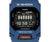 G-Shock digital klocka med blått hölje och svart urtavla med tid