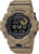 Casio G-Shock herrarmbandsur med beige boett och digital display, svart urtavla