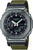 Casio G-Shock herrklocka med grönt textilarmband och svart urtavla, WR 20 BAR.