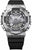 Casio G-Shock armbandsur med silverfärgat hölje, svart gummiarmband och digital display