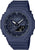Casio G-Shock damklocka, mörkblått silikonband, rund display med indexmarkeringar
